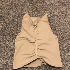 tan tight crop top